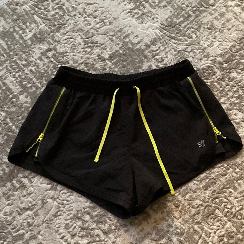 Black Women's Shorts with Neon Accents